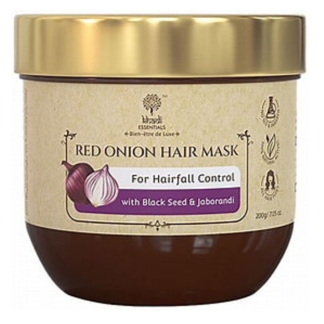 Masca de Par, Khadi Essentials, Red Onion, Repara Parul Deteriorat si Hraneste in Profunzime, 200gr