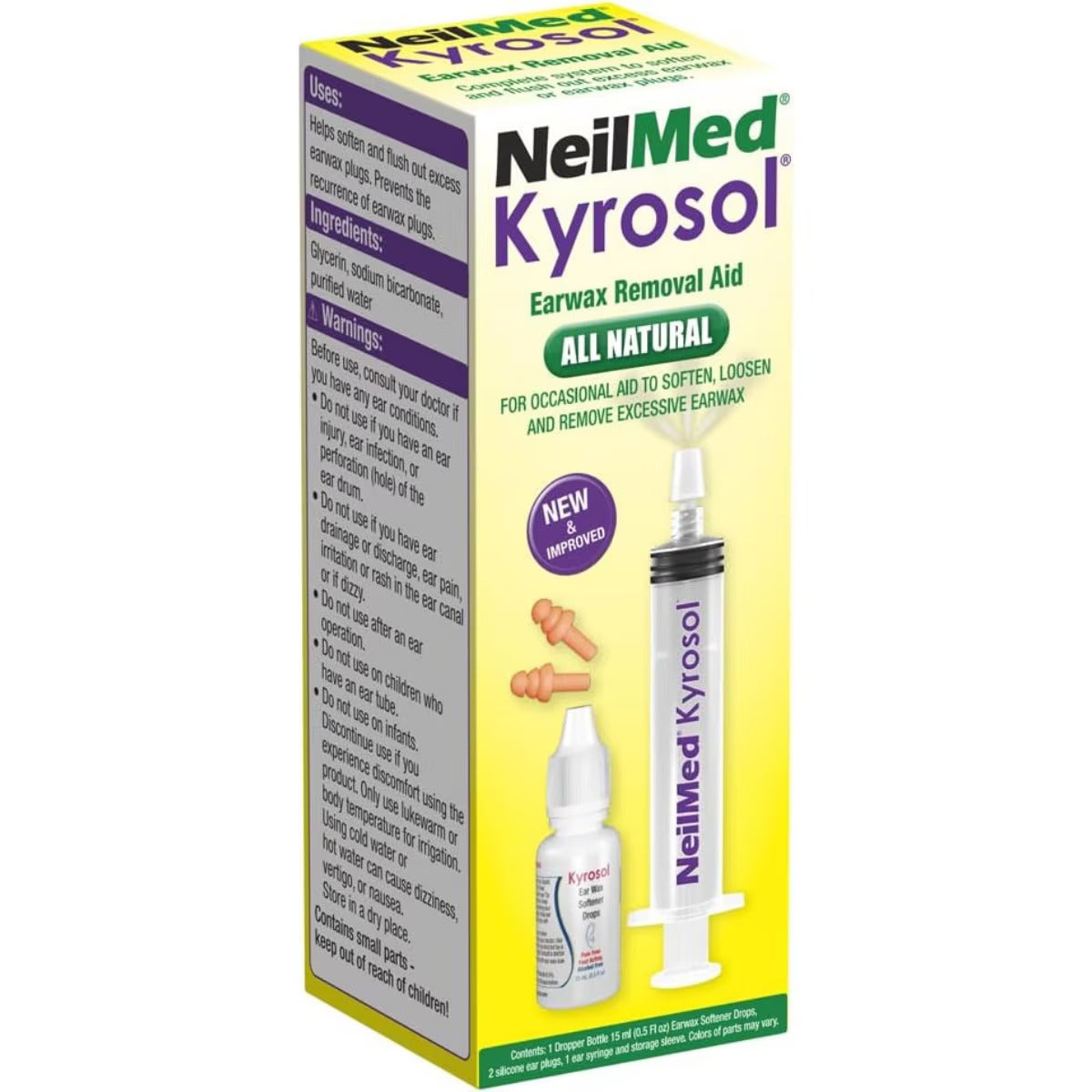Soluție naturală pentru îndepărtarea cerumenului, Squip NeilMed, Kyrosol Original