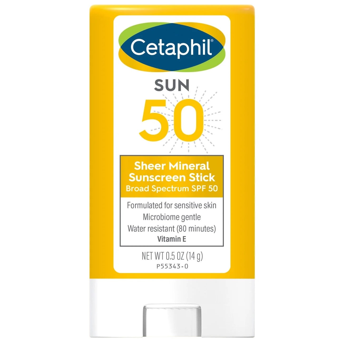 Stick Protectie Solara, Cetaphil, Sheer Mineral Sunscreen, cu Oxid de Zinc si Dioxid de Titan, impotriva UVA si UVB, SPF 50, 14gr