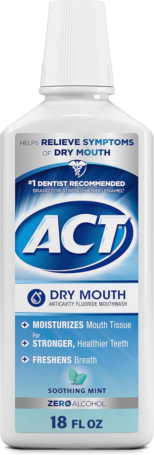 Apă de gură, ACT, Anticavitate Zero Alcool, Anti-carii, Fluor, Mentă Calmante, 532 ml