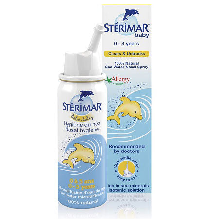 Spray Nazal, Sterimar, Baby, cu Apa de Mare, Curatare Eficienta in Cazul Racelii si Rinofaringitei, 50ml