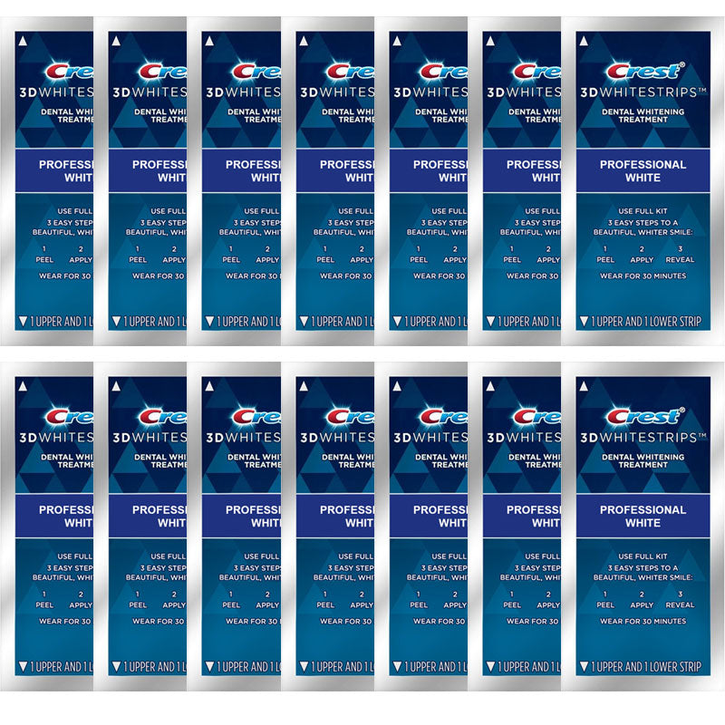 Set 14x Plicuri, Benzi Albirea Dintilor, Crest 3D Whitestrips, Professional White, 10% Concentratie