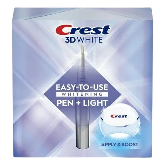 Kit Albirea Dintilor, Crest, 3D White, Easy‑to‑Use Teeth Whitening Pen & Light, 1x Creion Albire, 1x Lampa UV Crest, 4ml