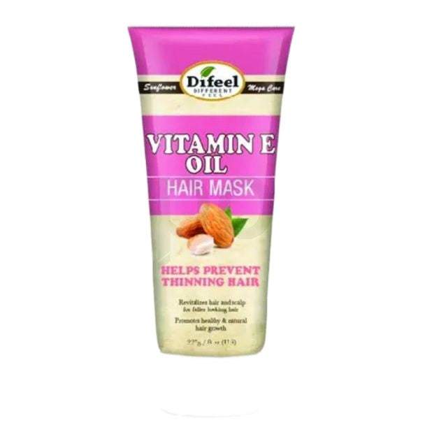 Ulei de păr, Difeel, Vitamina E, Hrănire, Protecție, Strălucire, Pentru păr uscat, 236 ml