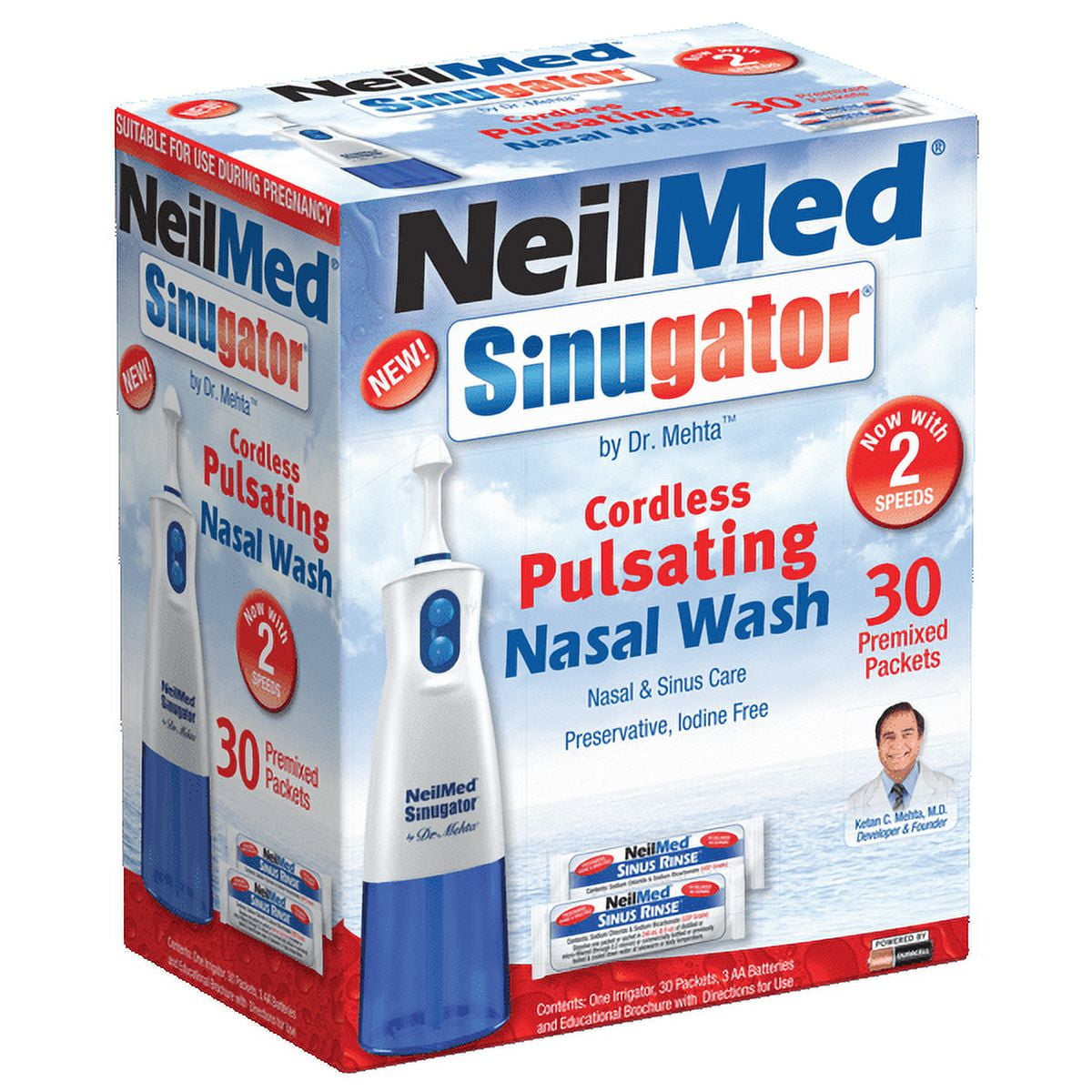 Spray gel nazal hidratant fără scurgere, NeilMed, NasoGel Drip Free, Confort de lungă durată, 30 ml