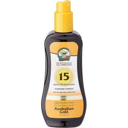 Ulei Protecție Solară, Australian Gold, SPF 15 Spray Oil, Protecție Solară, Intensificare Bronz, Hidratare, 237 ml