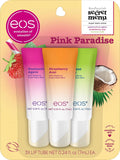 Balsam de buze, Eos, 24H Moisture Super Balms Minis, Pink Paradise, Ediție limitată, Set 3 x 5 ml