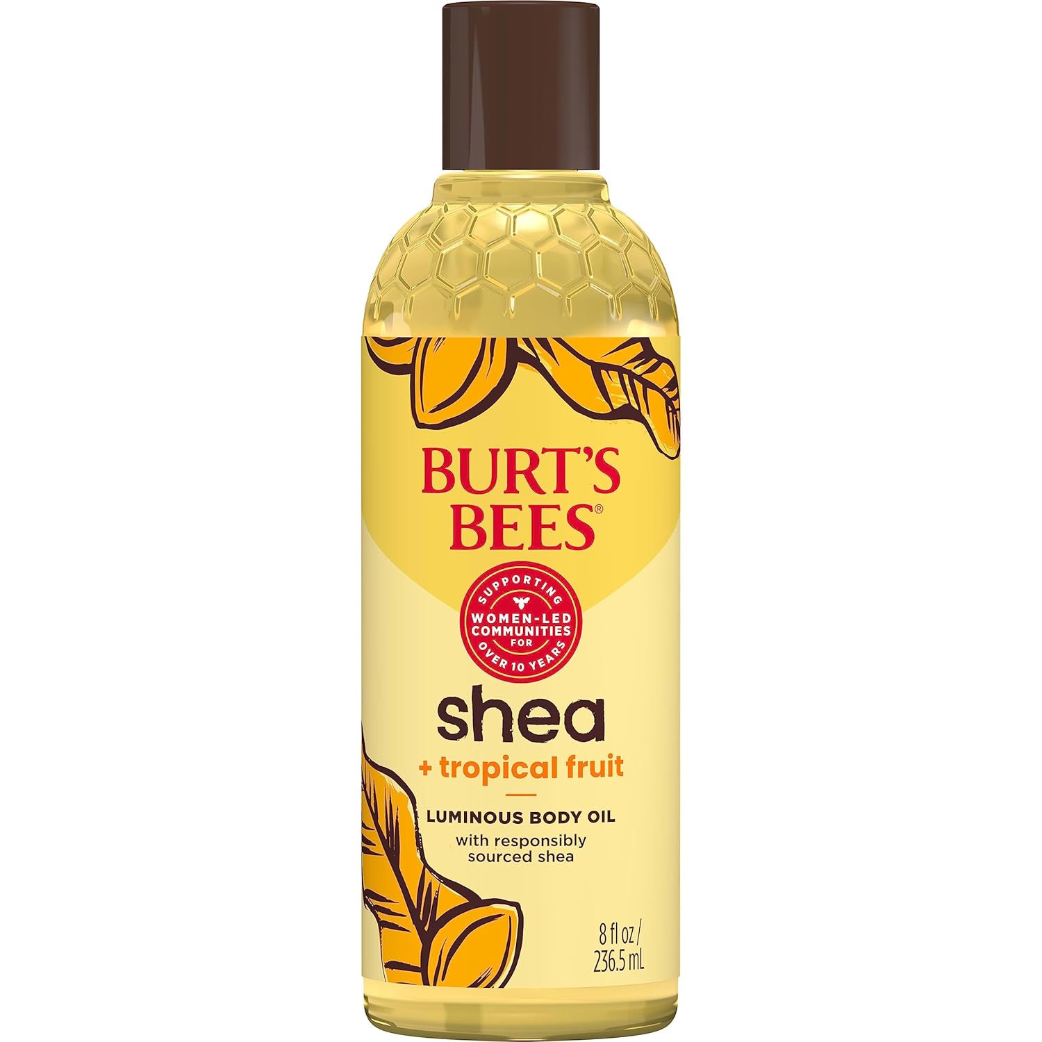 Ulei de corp, Burt's Bees, Shea + fruct tropical, Non-gras, Bogat în antioxidanți, 236 ml