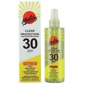 Spray protecție solară, Malibu, SPF 30, Protecție UV, Aplicare rapidă, Rezistent la apă, 250 ml