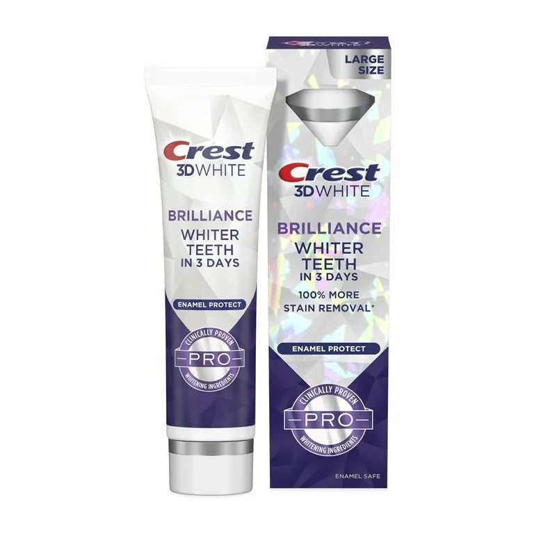Pasta de Dinti, Crest, 3D White, Brilliance, Pro Enamel Protect, pentru Albire Intensiva si Protectia Smaltului, 110gr