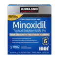 Set Solutie, Kirkland Signature, Minoxidil 5%, Tratament Impotriva Caderii Parului, Pipeta Inclusa, 6x 60ml