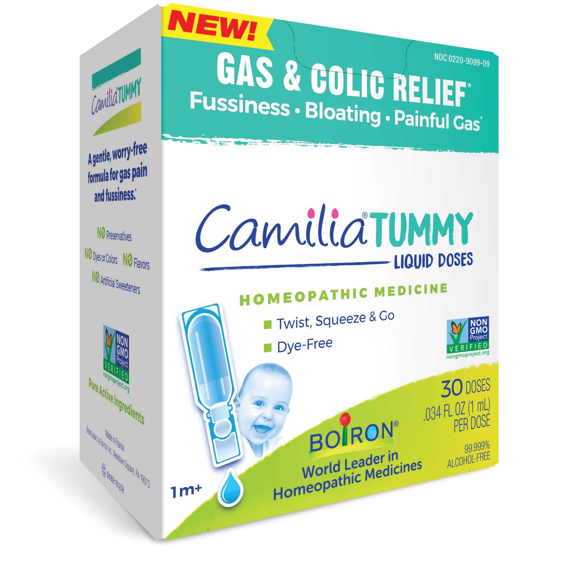 Tratament Homeopat, Boiron, Camilia Tummy, ex-Coliccomfort, Cocyntal, 100% Natural, 30 Fiole
